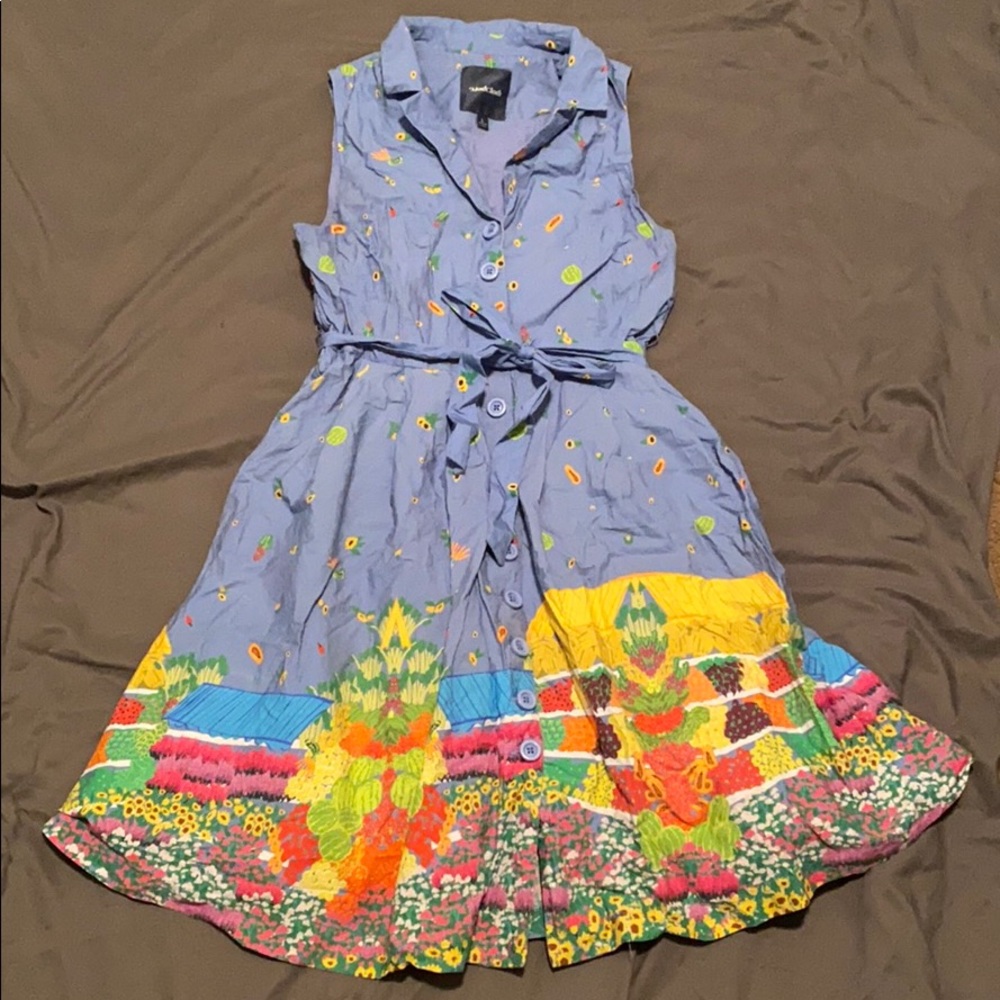 Community Brunch Shirtdress in Blue Farmers Market